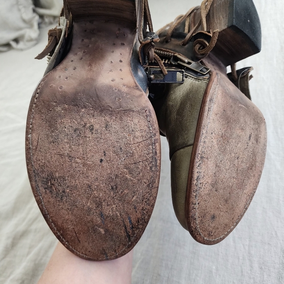 Freebird Gray and Brown Ankle Boots - Picture 12 of 12